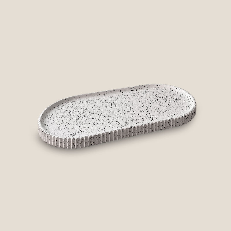 Torino Riffled - Elegant concrete trays with ripples